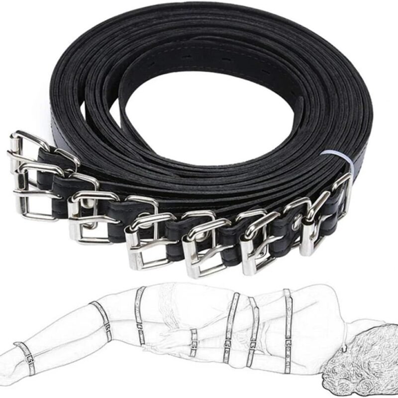 BDSM Toys Bondage Restraints Adult Sex Toys for Couples, 7Pcs Full Body Leather Bondage Set Sex Rope Adult Toys, SM Fetish BDSM Kit Sex Bondage Gear & Accessories, Sex Games Adult Sex Toys for Men