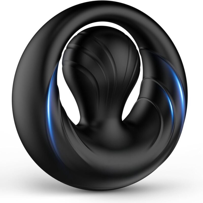 Vibrating Cock Ring with Flexible Bulb Clitoral Stimulator, Penis Ring Vibrator Male Adult Sex Toys for Men Couples with 10 Vibration Modes for Clitoris & Testicles Stimulation, Couple Sex Toy