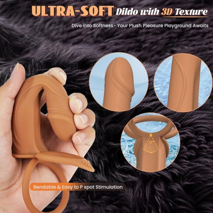 Couples Male Adult Sex Toys - Double Penetration Dildo, Vibrating Anal Plug with Cock Rings, Strap On Butt Plug Penis Vibrator, Mens Kinky Sex Toy for Couple Men Erection Sex, LNIIY Anal Play Sex Game - Image 4