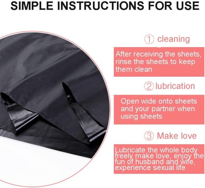 BDSM Waterproof Adult Sex Bed Sheets, Mess-Proof Play Sheet for Adults,Versatile Waterproof Bed Mattress Cover for Couple Messy Play and Bed Protection - Image 4