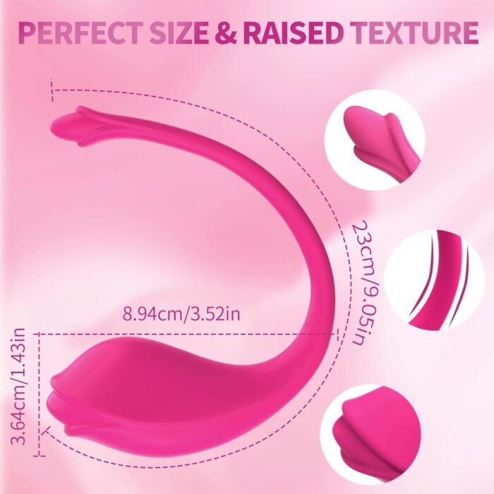 Remote Control Vibrator with App Couple Sex Toys - Wearable G Spot Female Vibrator for Vagina Anal Clitoris Stimulator, 9 Vibrations Long Distance Discreet Egg Vibrator Pink Rose Adult Toys for Women - Image 6