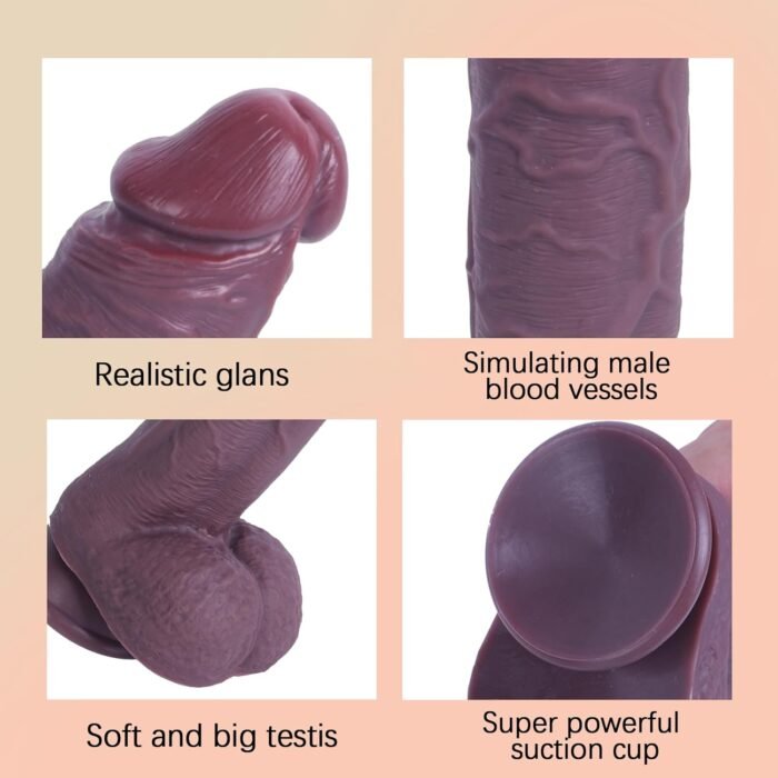 12 Inch Realistic Dildo Sex Toys for Women, Thick Huge Anal Penis with Suction Cup, Adult and Gay for Silicone Sex Toys，Soft Thrusting Dildos for Women & Men - Image 5