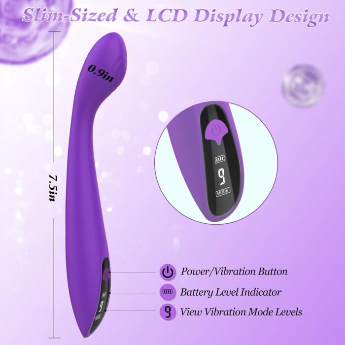 Adult Sex Toys Vibrator for Women - G Spot Vibrator Clitoral Nipple Stimulator with LCD Display & 9 Powerful Vibration, Finger Bullet Vibrators Wand Waterproof Strapless on Dildo Anal Toys for Couple - Image 5