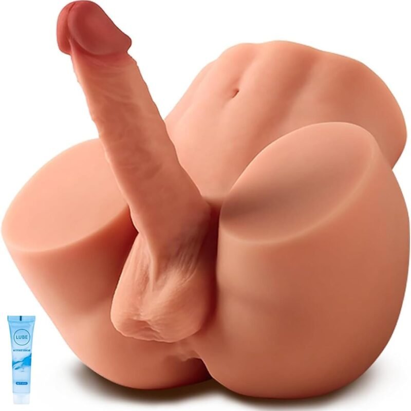 10.1 Pound Male Inflatable Doll with Flexible Dildo, Realistic Doll 7 inch Giant Rooster for Female Masturbation, Tight Anal Butt for Gay Sex Toy, Unisex Masturbation Sex Doll for Female Male Couple