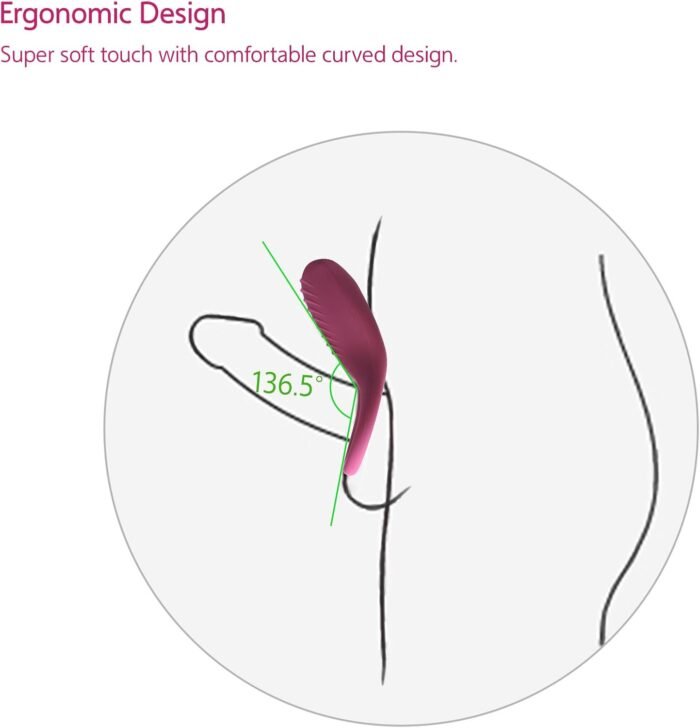 IMO Full Silicone Vibrating Cock Ring - Waterproof Rechargeable Penis Ring Vibrator - Sex Toy for Male or Couples (Wine Red) - Image 5