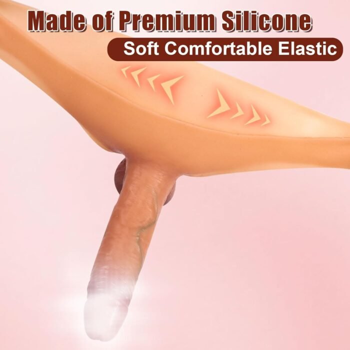 Strap-On Dildo Silicone Wearable Dildos Panties, Transgender Clothing Adult Toys with 7 Inch Realistic Hollow Penis, Ultra Elastic Harness Strap-On Dildo, Anal G Spot Play, Sex Toys for Gay Couples - Image 3