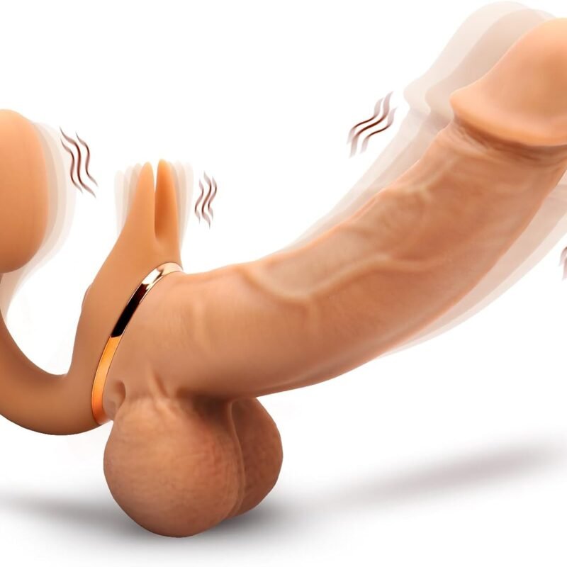 Strapless Strap On Double Ended Dildo Female Sex Toy with 9 Modes Penis, Realistic G Spot Silicone Dildo Vibrator Clitoral Stimulator Anal Butt Plug, Adult Sex Toys for Women Lesbian Couples