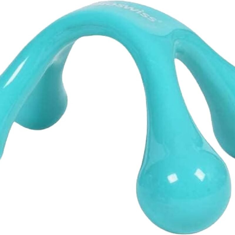 BioSwiss Full Body Massager, 4 Legged Pressure Point Hand Held Massage Tool for Back and Neck Massaging