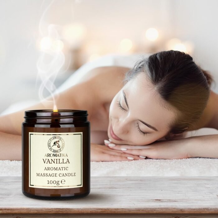 Scented Massage Candle Vanilla - Relaxing Massage Candle - Soy Wax Candle 3.5Oz - Massage Candle with Coconut and Almond Oils - Vanilla Oleoresin - Body Care - Calming - Beauty - Aromatherapy - Image 8