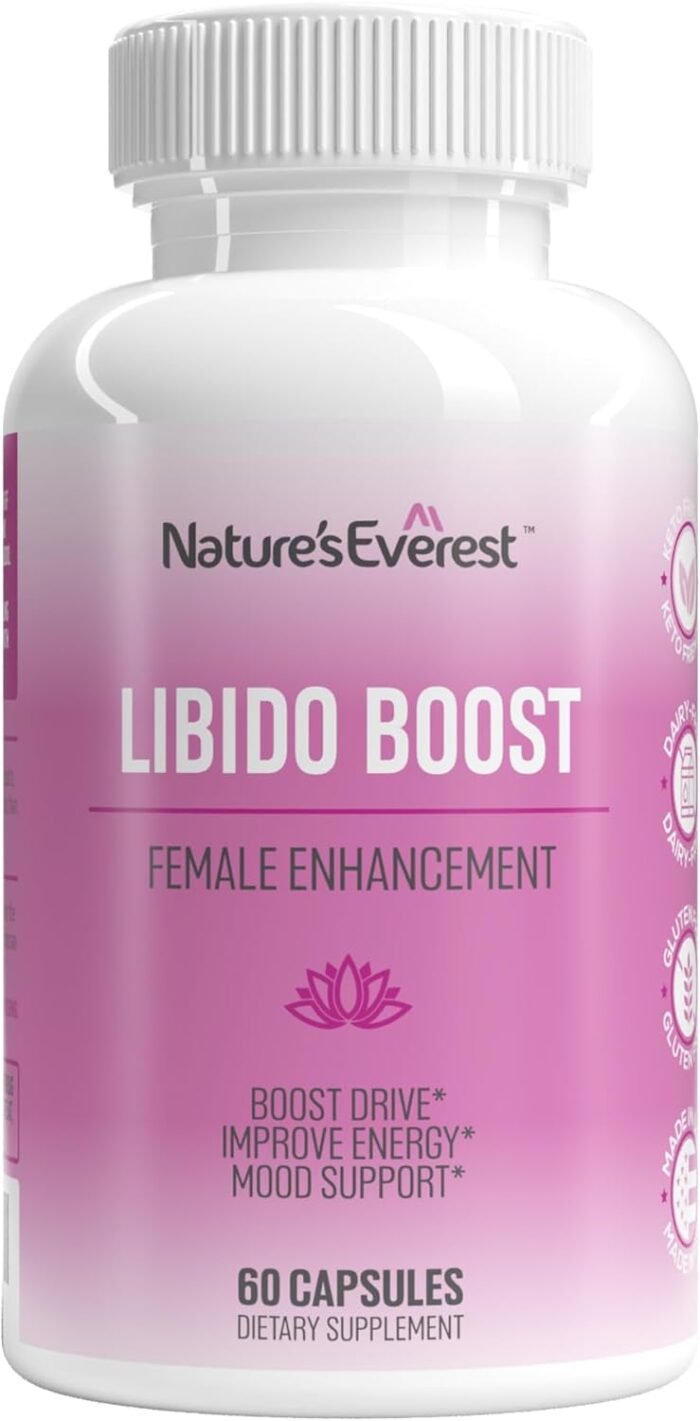 Nature's Everest Premium Libido Booster for Women - Powerful 14X Blend with BioPerine, Ashwagandha, Maca Root, and More | Elevate Drive, Enhance Mood, Hormonal Harmony | Made in USA | 60 Capsules