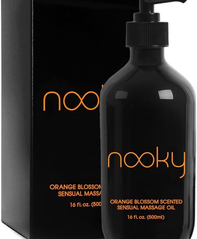 Nooky Orange Blossom Massage Oil. with Jojoba and Essential Oils. for Massaging 16 Ounce.