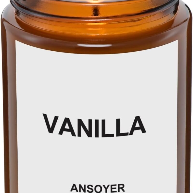 Massage Oil Candle, Romantic Gift SPA Use Home Scented Candle Body Oil, Ultra Hydrating Body Care with Soybean Oil, 4.5oz (Vanilla)