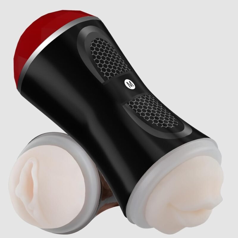 2 in 1 Male Masturbator Cup,Dual Open Ended Experience Mouth and Pussy Men Masturbator Realistic Male Adult Sex Toys, 3D Soft Realistic Blowjob Hand Free Textured Vagina Juicy for Penis Stimulation