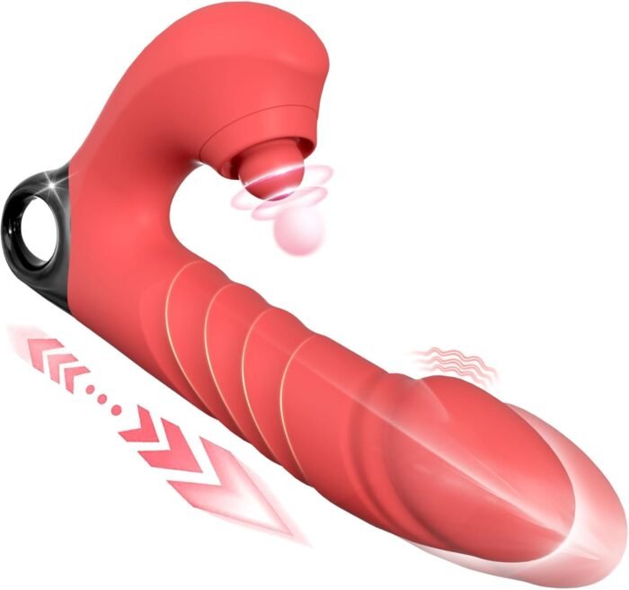 Thrusting Vibrating Dildo, 3 in 1 Female G Spot Vibrator with Clitoral Stimulator, Women Adult Sex Toys 3 Thrust 5 Pulsating 10 Vibrating Modes, YUKZEN Rabbit Sex Toy Dildo for Women Couples Pleasure - Image 7