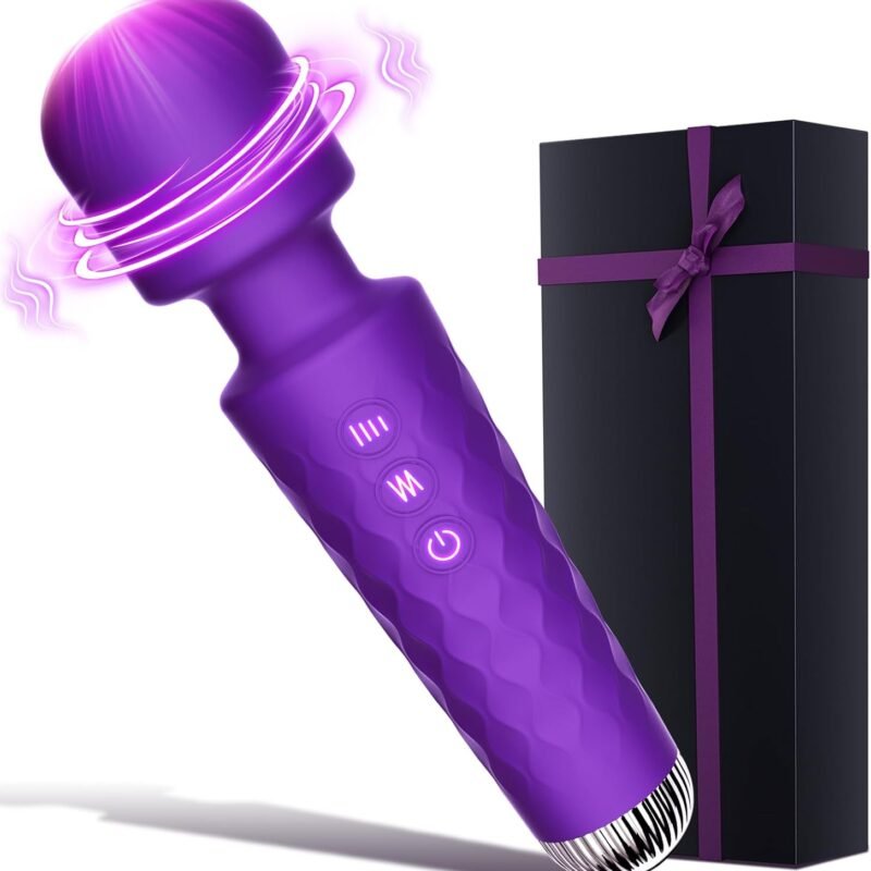 Vibrator Sex Toys Wand Massager - Allovü Dildo Vibrators USB Rechargeable Vibrating Dildos for Anal Clitoral G spot Pleasure, 10 Powerful Vibration Waterproof Adult Sex Toys for Women Men Couples