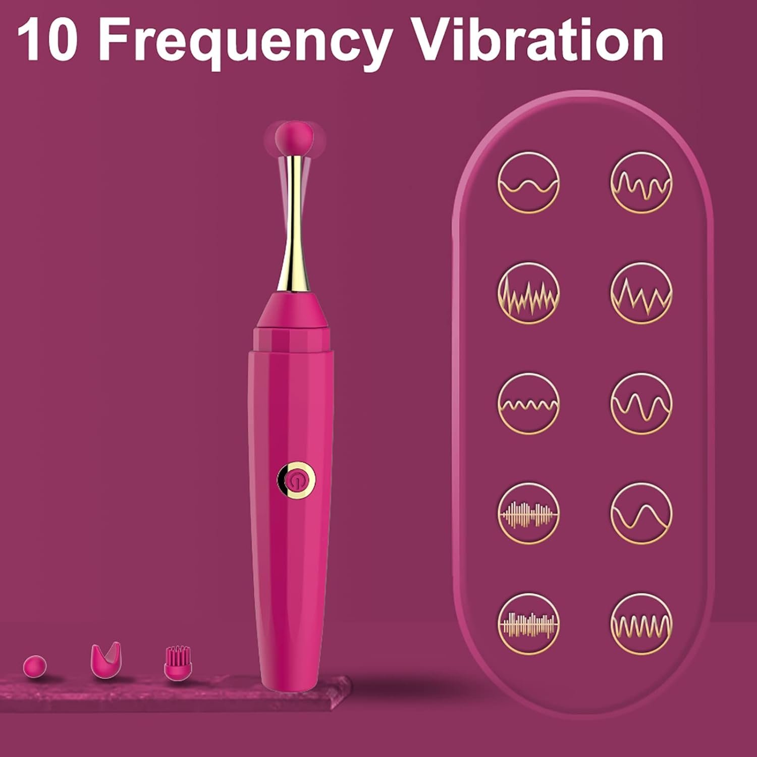 Adult Sex Toys Secret Pen Vibrator, Female Sex Toy Adult Toys with 10 Powerful Vibrations Nipple Clitoral Vibrators, Womens Sex Toys Vibrater Sexual Pleasure Tools for Women Couples Sex Toys - Image 2