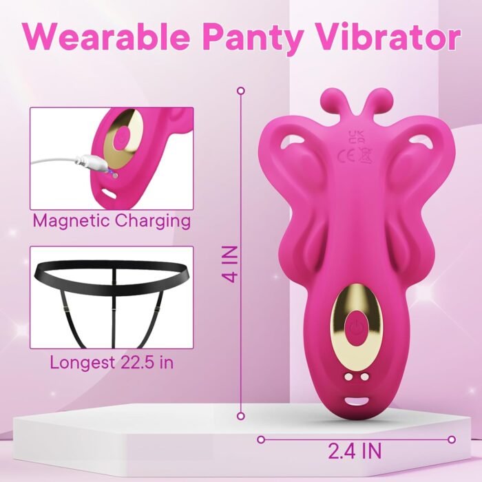 Thong Panty Wearable Vibrator Adult Sex Toys for Women, APP Control Clitoris Stimulator Novelties Adult Toys with 9 Vibration Modes, Mini Discreet Butterfly Vibrator Rose Sex Toy for Women and Couple - Image 6