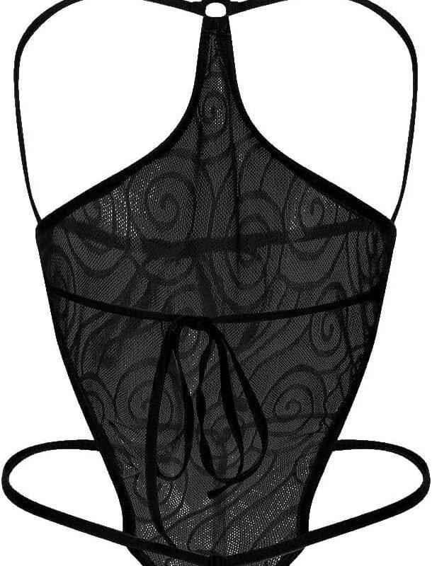 Sexy Bondage Lingerie for Women Lace Babydoll Sleepwear Boudoir Outfits Plus Size Langeray