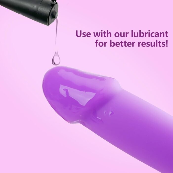 Realistic Dildo Anal Plug Training Sets for Beginners Lifelike with Strong Suction for Hands-Free Play, Realistic Penis for G-Spot Stimulation Dildos Anal Sex Toys for Women and Couple (Purple) - Image 5