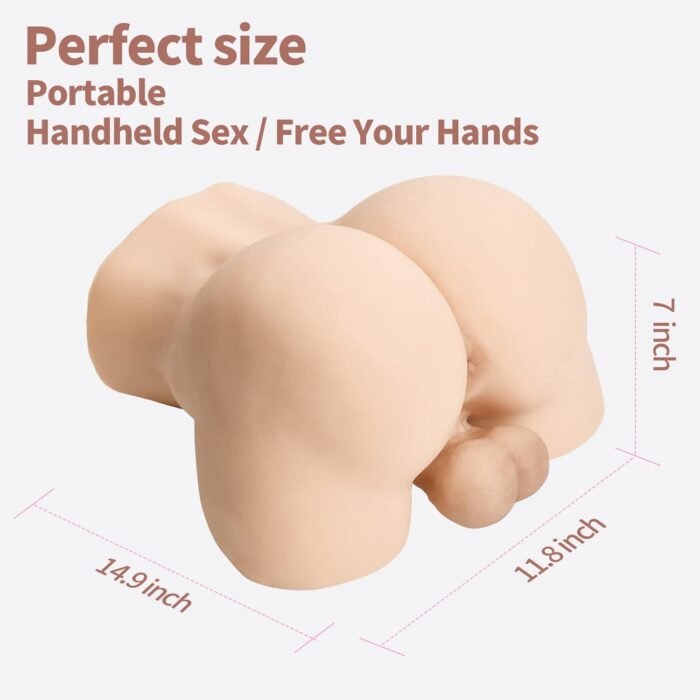 Male Masturbator Sex Anus Doll, Realistic Big Butt Ass with Fluttering Testicles & Anal Sex Stroker for Gay Masturbation, Adult Sex Toys for Gay & Men (Flesh) - Image 6