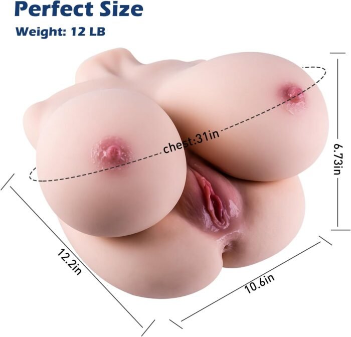12.8lb Male Masturbator Adult Sex Doll with Big Boobs,3 in 1 Love Doll 3D Realistic Sex Dolls for Men,Pocket Pussy Adult Toys Stroker with Vagina Anal Breast Male Sex Toy (5KG) - Image 2