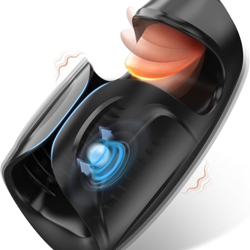 Male Sex Toys for Men - baiwatt Male Masturbator Penis Training Vibrator, 10 Tongue-Licking & Tapping & Vibrating Sex Toy Male Stroker Trainer, Mens Sex Machine Masturbators Adult Sex Toys & Game