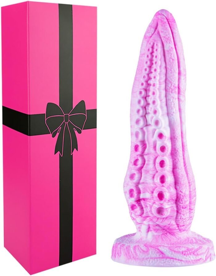 5 Inch Small Tentacle Octopus Dildo Cute Anal Plug with Suction Cup, 6 Inch Realistic Monster Dildo Anal Stretcher for Beginners, Silicone Fantasy Bad Dragon Dildo Sex Toy for Gay Men Women Pink