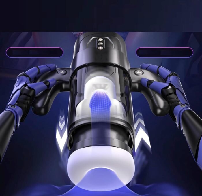 Electric Male Masturbator Sex Toy with 6 Thrusting & 3 Suction, Automatic Sucking Male Masturbation Cup with Handle, Penis Pump Pocket Pussy Male Stroker Vibrator for Adult Men VT05104 - Image 2
