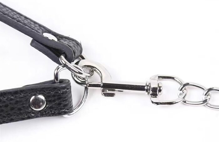 Testicle Bondage Rope Sex Restraints Male Sex Toy, Male Chastity Belts Cock Cage Strap with Chain Rope Leather Sex Bondage BDSM Toys, Male Masturbator Penis Punish Adult Sex Toys for Men Couples - Image 4