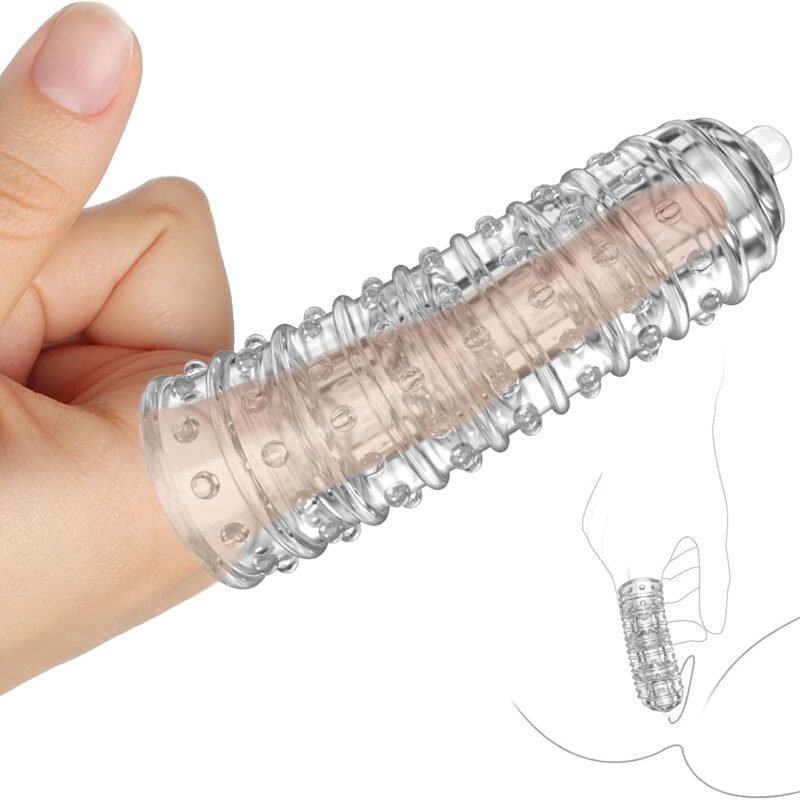 4 inch Width of Up to 1.33 inch Finger Cot Vibrator Accessories, G-spot Stimulation, Lesbian Sex Toys, Gay Sex Toys, Couple、Vaginal Anal and Adult Sex Toys, Finger Penis, Finger Dildo, Mini Dildos