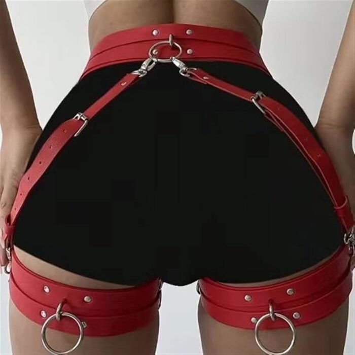 Fangool Women Punk Belts PU Leather Body Chain Waist Belt BDSM Lingerie Bondage Bodysuit Harness Lingerie Goth - Image 3