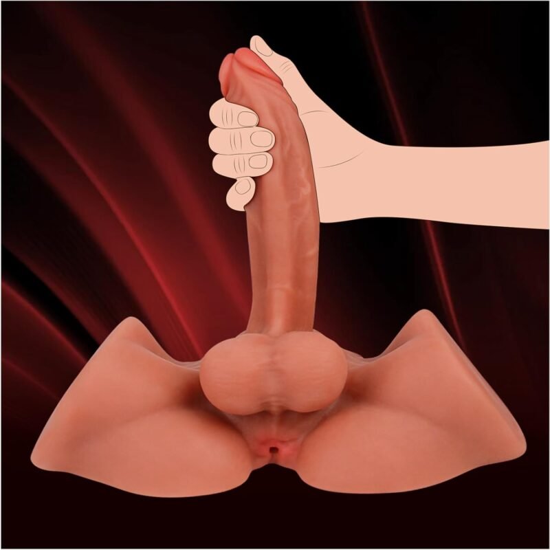 4.6LB Male Sex Doll with Realistic Dildo, Adult Torso Sex Dolls Huge Dildo for Female Masturbation, Anal Butt for Gay Sex Toys, Adult Sex Toy Unisex Masturbator Sex Doll for Gay Couple Women