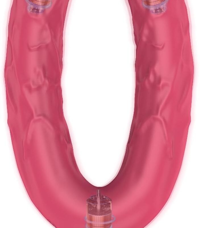 Double Ended Dildos Vibrator for Women, Vibrating Double Sided Dildo with Nipple Stimulator 10 Super Strong Vibration Modes, Flexible Penis Dildo for Double Penetration, Lesbian Adult Sex Toys