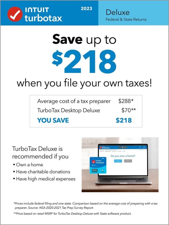 [Old Version] TurboTax Deluxe 2023, Federal & State Tax Return [PC/Mac Download] - Image 3