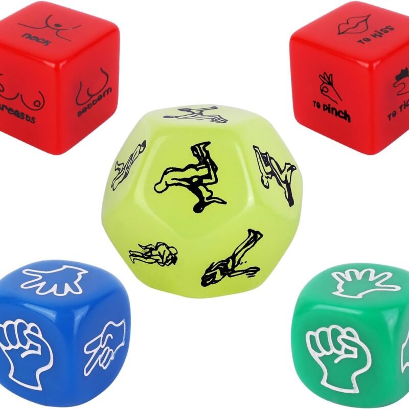 Sex Game Sex Dice, Couples Sex Toys Glow in The Dark Positon Dice for Date Night Sex Games, Romantic Anniversary Valentines Gifts Adult Couple Games 5 Dices for Adults Sex Games for Couples