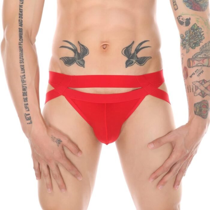 ABAFIP Mens Jockstrap Underwear Low Waist Mesh Breathable Athletic Supporter Jock Straps Spandex Hollow Hot Male Underpants - Image 2