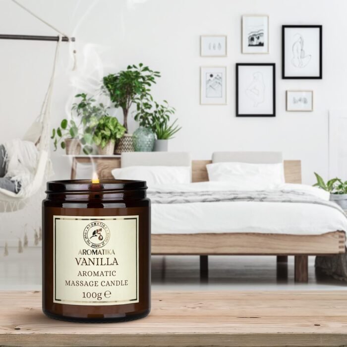 Scented Massage Candle Vanilla - Relaxing Massage Candle - Soy Wax Candle 3.5Oz - Massage Candle with Coconut and Almond Oils - Vanilla Oleoresin - Body Care - Calming - Beauty - Aromatherapy - Image 5