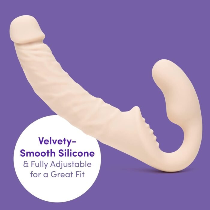 Lovehoney Lifelike Lover Luxe Strapless Strap On Dildo - Adjustable 9 Inch Realistic Dildo for Women - Smooth Soft to Touch Silicone - Adult Sex Toy - Waterproof - Flesh Pink - Image 5