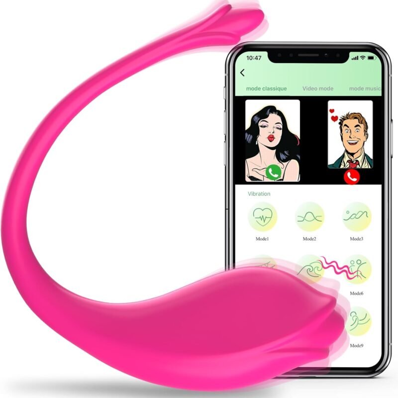 Remote Control Vibrator with App Couple Sex Toys - Wearable G Spot Female Vibrator for Vagina Anal Clitoris Stimulator, 9 Vibrations Long Distance Discreet Egg Vibrator Pink Rose Adult Toys for Women