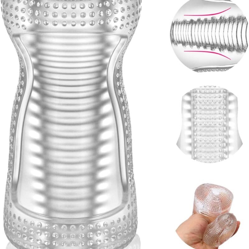 Male Masturbator Sex Toys for Men, Portable Pocket Pussy Stroker with Vagina Textured Blowjob Penis TPE Masturbation Sleeve for Males