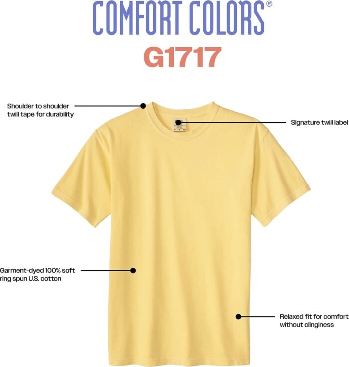 Comfort Colors Unisex Heavyweight Short Sleeve Tee, Style G1717/G1745. Multipack - Image 2