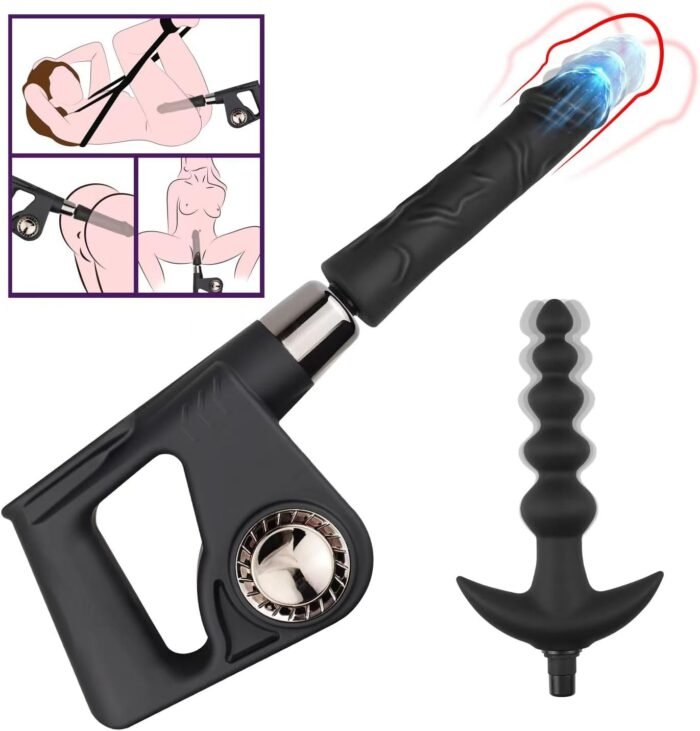 Handheld Sex Machine, Vaginal Anal Vibrator with Simulated Dildo and Anal Plugs, Multiple Thrust Modes, Powerful Sex Toys, G-spot Teasing, Anal Play, Adult Products for Couples and Gay People - Image 2