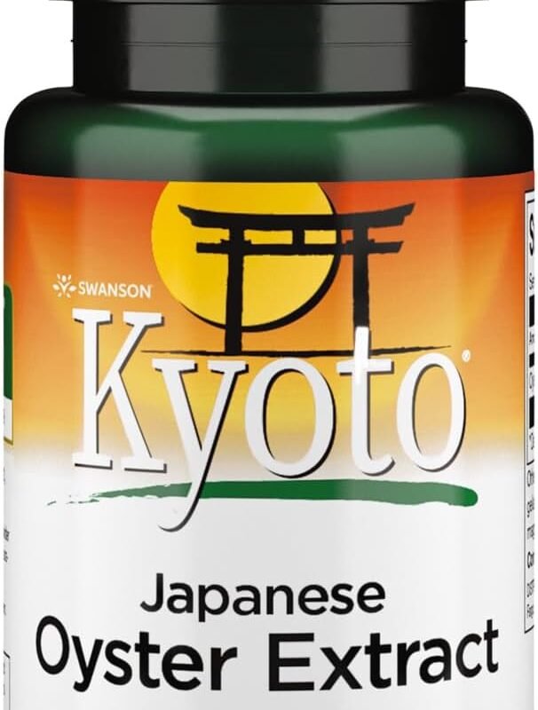 Swanson Kyoto Japanese Oyster Extract - Natural Supplement Promoting Drive & Wellness for Men & Women - (500 Milligrams 60 Capsules)