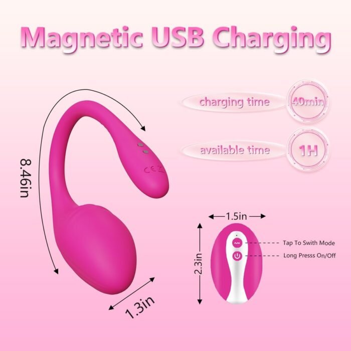 APP & Remote Control G-spot Panty Egg Vibrator Dildo Anal Sex Toys with 10 Vibration Modes,Long Distance Wearable Waterproof Massager Vagina Stimulator for Women and Couple (Rose) - Image 2