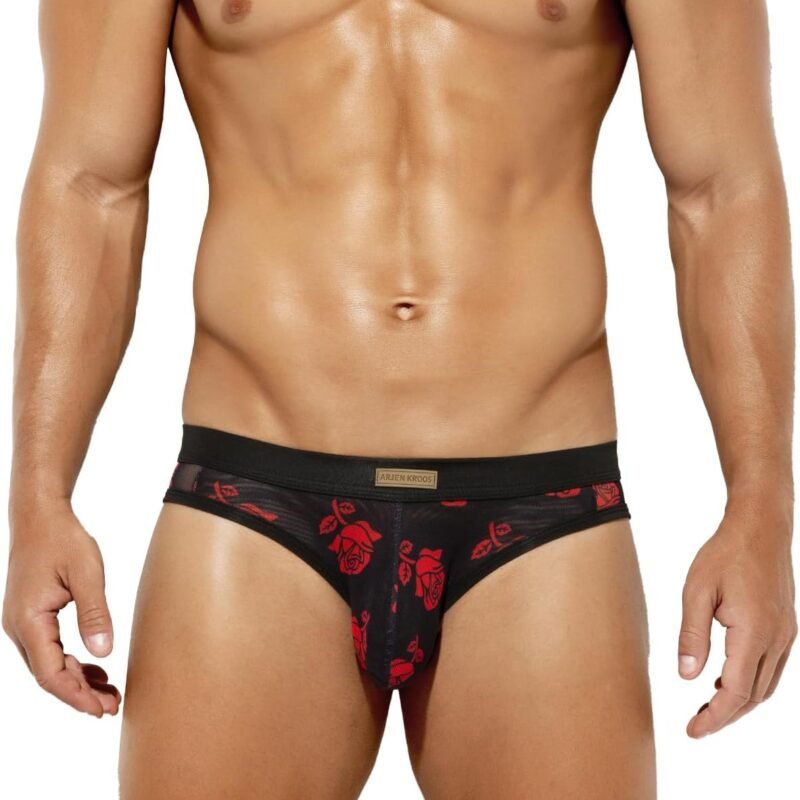 Arjen Kroos Men Sexy Underwear Breathable Comfortable Mesh Briefs