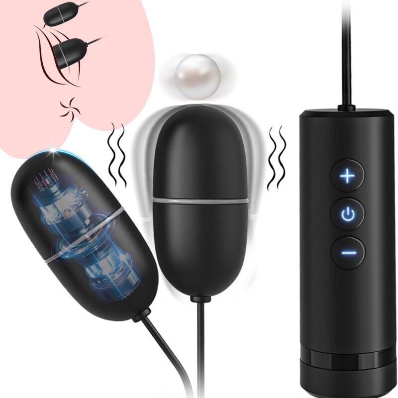 Bullet Vibrator Women Sex Toys, Mini Vibrator with 7 Vibration Modes, Double Egg Vibrators Female G-spot Clitoral Nipple Stimulation Couple Sex Toys, Vibrator with Remote USB Charging Adult Sex Toys