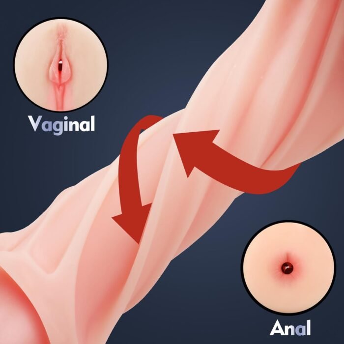 Adult Sex Toys Male Masturbator- Open Ended Powerful Vibration Pocket Pussy for Men, Male Stroker Vibrator Lifelike Vaginal Anal Blowjob Toy with 9 Modes, Plump and Soft Fleshy Realistic Masturbation - Image 4