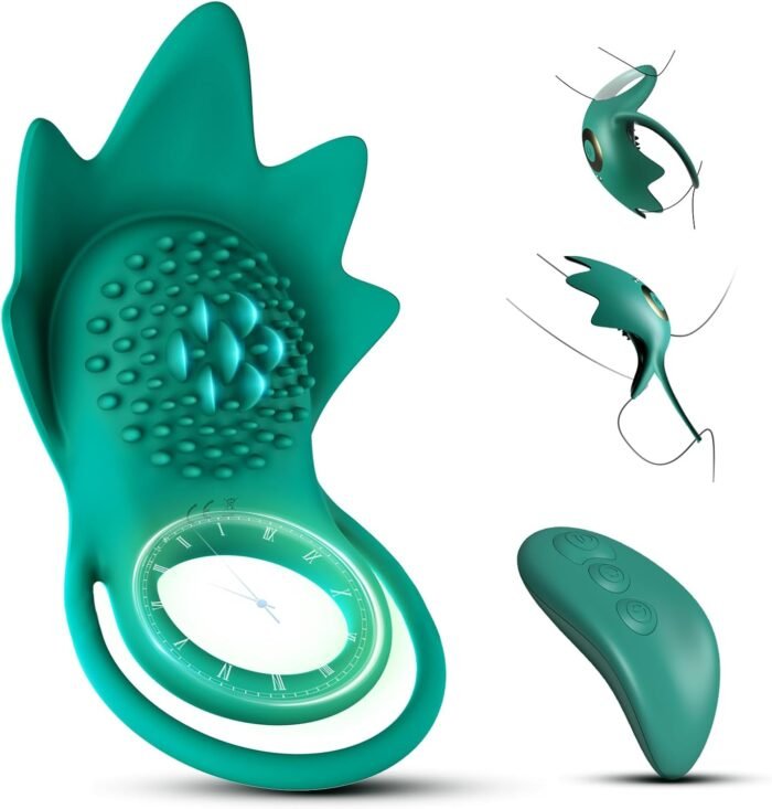Vibrating Cock Ring Sex Toys - Penis Ring Sex Toy Vibrator with 10 Vibration Modes & USB Rechargeable, Silicone Adult Sex Toys for Men, G spot Clitoral Vibrator for Woman Couple, Adult Toys & Games