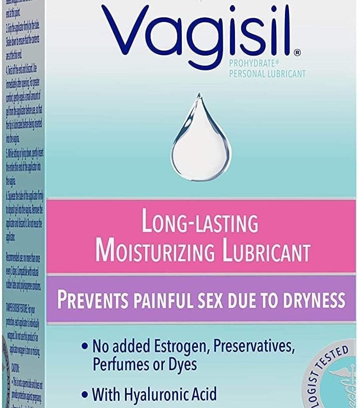 Vagisil Prohydrate Internal Vaginal Moisturizer, Gel & Lubricant for Women, Gynecologist Tested, 8 Count, Pack of 1 (8 Total Applicators)