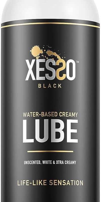 XESSO Water-Based Creamy Lube, Unscented 4 fl oz, Thick White Gel-Like Slippery Glide, Hypoallergenic for Women, Men & Couples. Made in US & Discreet Package. Package May Vary